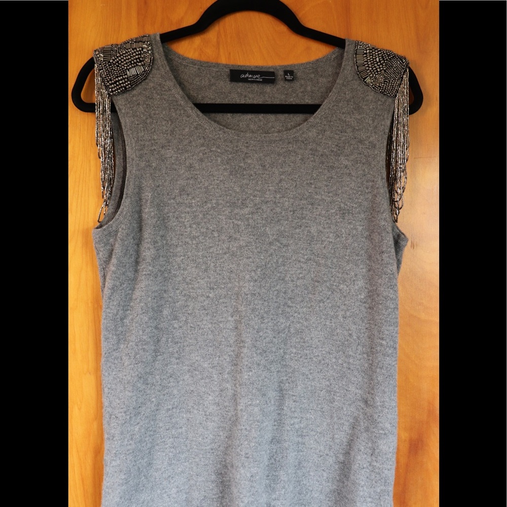 Cashmere Sweater with embellishments. Size L